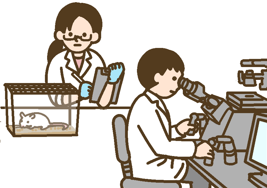 実験を行う研究者たち