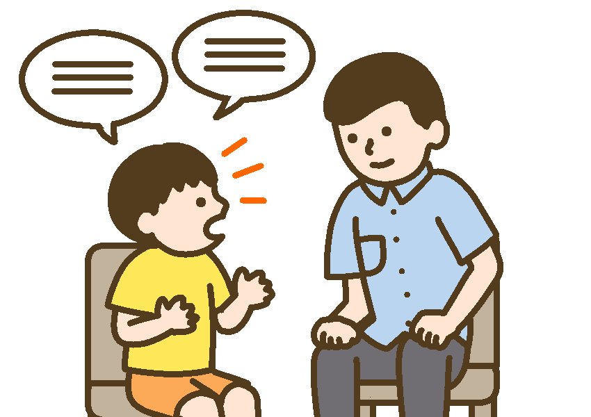 子どもの話を親身になって聞く保護者